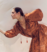 Lola - Abito caftano in seta