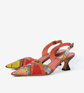 Peonia - Slingback in cotone 