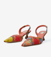 Peonia - Slingback in cotone