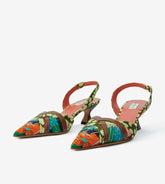 Peonia - Slingback in cotone