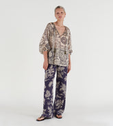 Lolita - Blusa manica raglan in seta/lurex