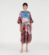 Lola - Abito caftano in seta 