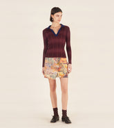 Luisa - Ribbed henley sweater